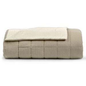 Beige Quilted Bedding
