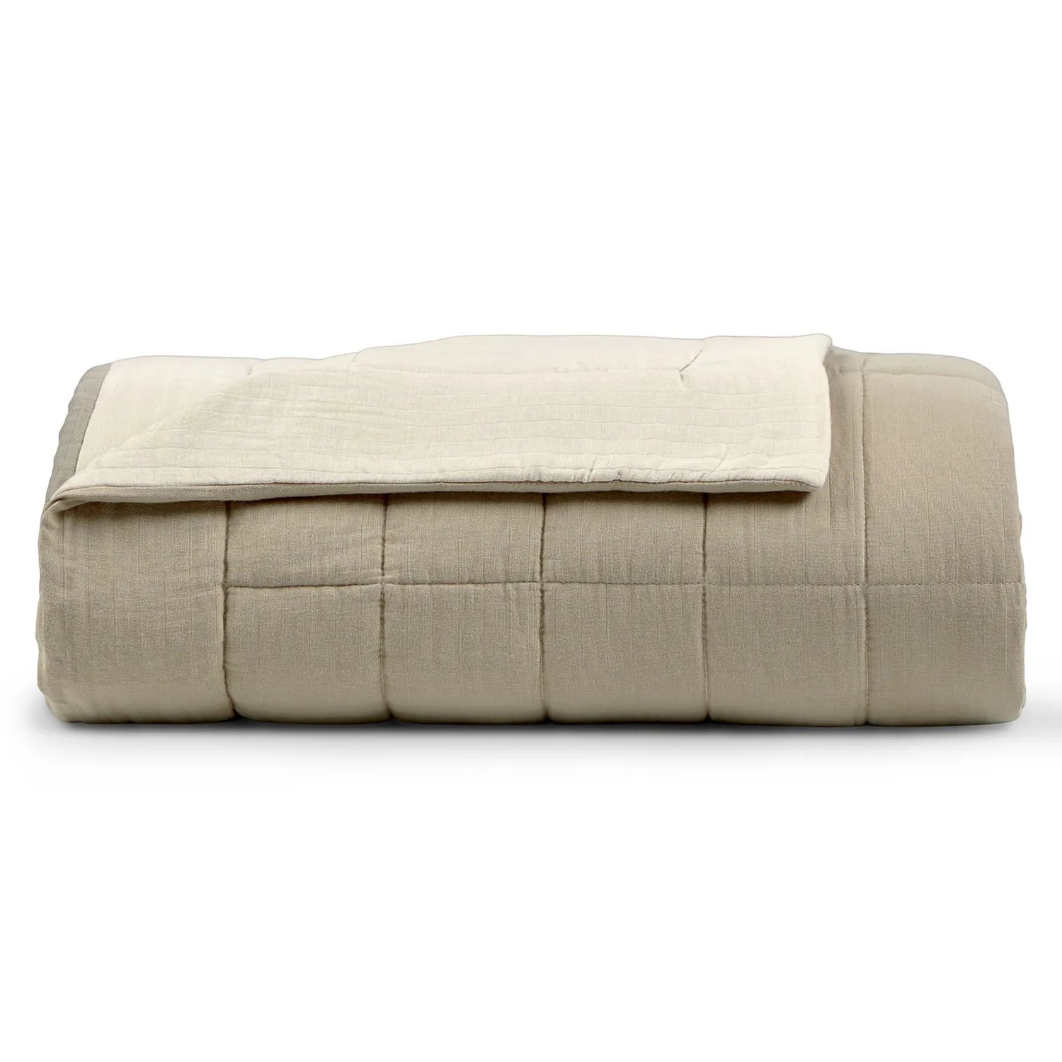 Beige Quilted Bedding