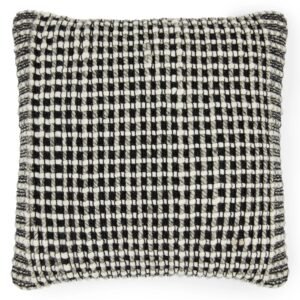Black Woven Throw Pillow