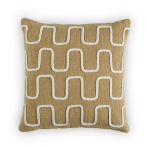 Beige Pattern Throw Pillow